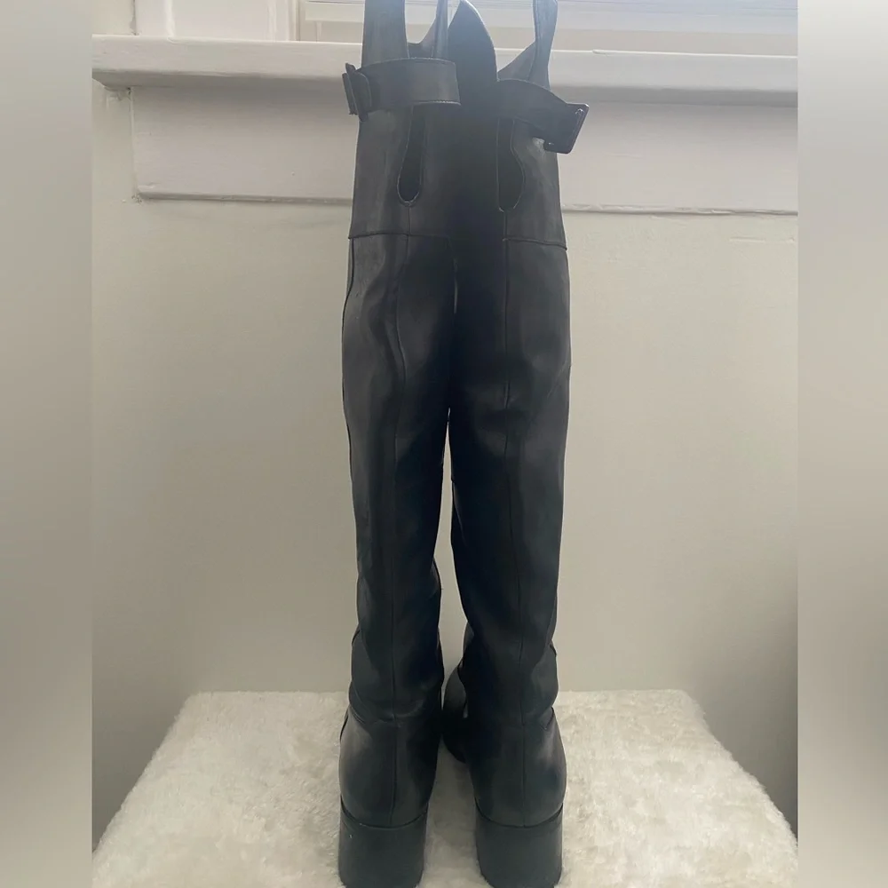 ALDO Women's Black Leather Knee-High Boots - Size 8.5